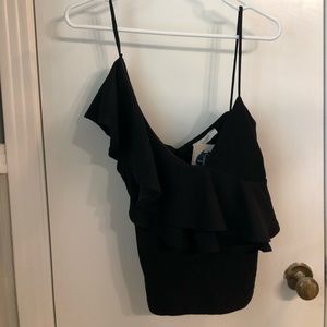 Black one shoulder top